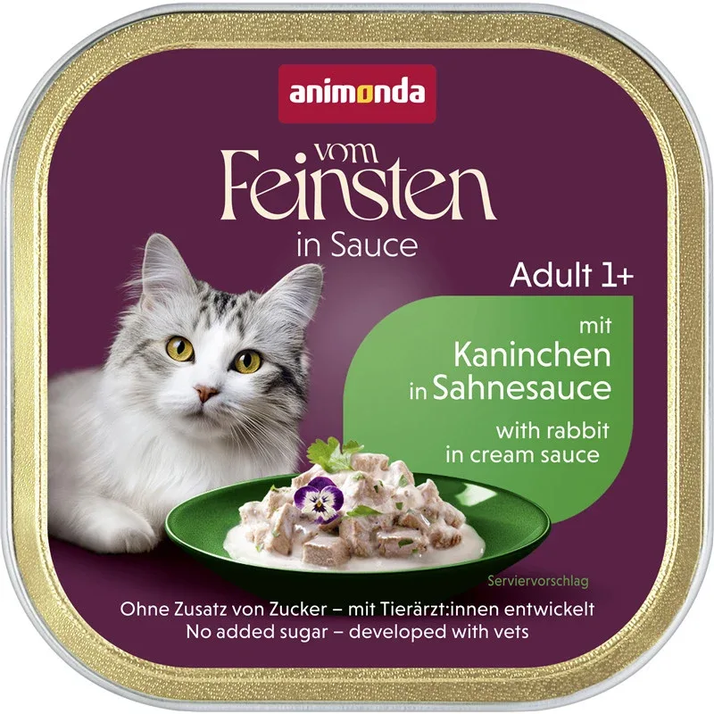 Animonda vom Feinsten Cat - Schale mit Kaninchen in Sahnesauce
