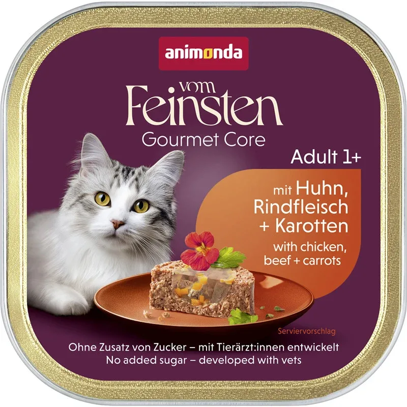 Animonda vom Feinsten Cat - Schale mit Schlemmerkern mit Huhn, Rindfleisch