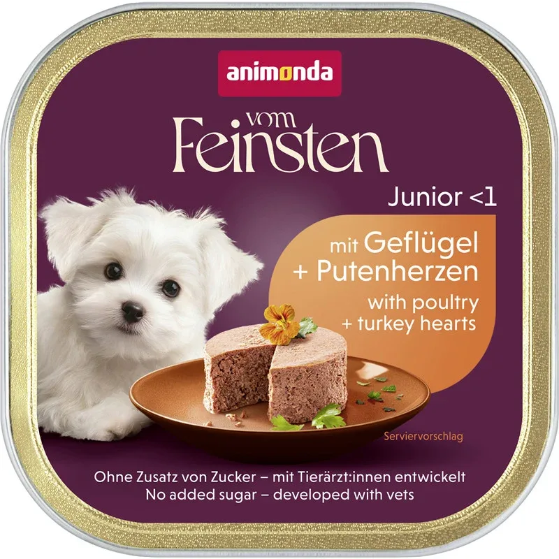 Animonda vom Feinsten Dog - Schale Junior Geflügel & Putenherzen