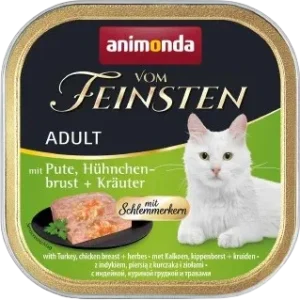 animonda Vom Feinsten mit Schlemmerkern Pute, Hühnchenbrust & Kräuter 100 g