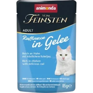 Animonda vom Feinsten Raffinesse in Gelee Adult reich an Huhn mit Kabeljau 85 g