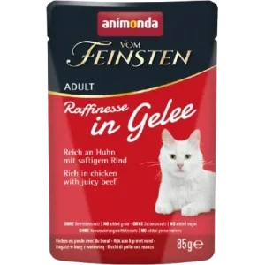 Animonda vom Feinsten Raffinesse in Gelee Adult reich an Huhn mit Rind 85 g