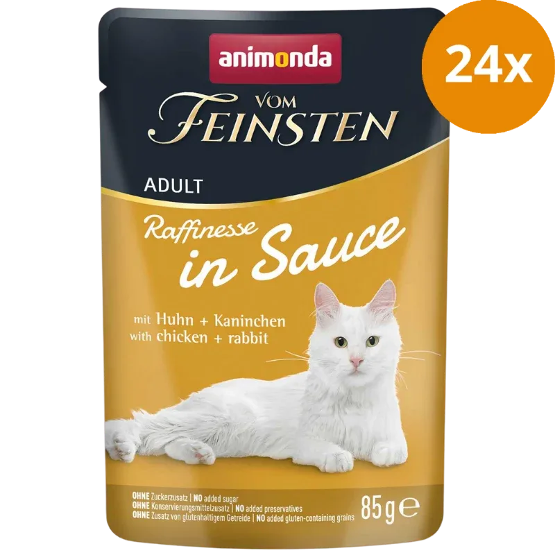 Animonda Vom Feinsten Raffinesse in Sauce Adult mit Huhn & Kaninchen 85 g - Image 2