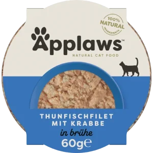 Applaws Natural Cat Pots saftiges Thunfischfilet & Krabben 60 g