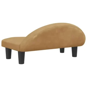 Atmungsaktives Korbgeflecht Hundebett Braun 70x52x30 cm Samt - HaustierPro