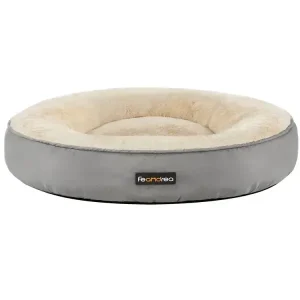 Atmungsaktives Korbgeflecht Ø 50 cm Hundebett in Donutform - HaustierPro