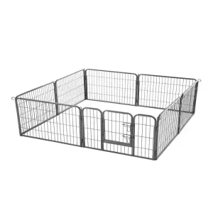 Ausbruchsicheres Tierlaufstall mit Absperrgitter, 8-eckig - HaustierPro