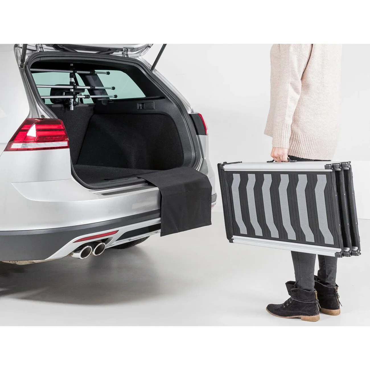ausziehbare Aluminium Autorampe für Hunde - Image 2