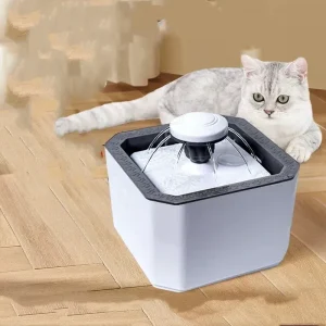Automatischer Katzenbrunnen Ultra-Leise – 2L Trinkbrunnen für Hunde & Katzen mit Filter-System – Intelligente Wasserzirkulation – Leicht zu Polieren & Zerlegbar - HaustierPro