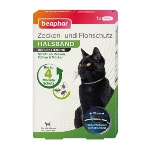 beaphar Reflektierendes Zecken- & Flohschutz-Halsband für Katzen
