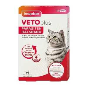 beaphar VETOplus Parasiten Halsband für Katzen | DAS FUTTERHAUS