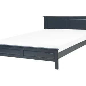 Bed Pine Wood OLIVET 140 x 200 cm (EU Dupliziert Dark Blue - HaustierPro