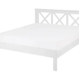 Bed Pine Wood TANNAY 140 x 200 cm (EU Doppel- White - HaustierPro