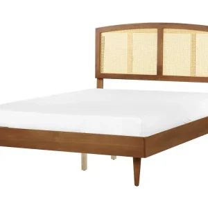 Bed Rattan VARZY 140 x 200 cm (EU Double) Braun - HaustierPro