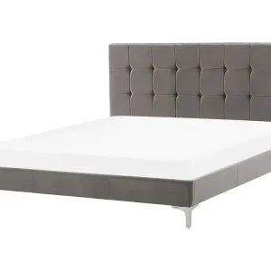 Bed Samtstoff AMBERT 160 x 200 cm (EU King Size) Grey - HaustierPro