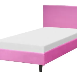 Bed Velvet FITOU 90 x 200 cm (EU Single) Fuchsia Zartrosa - HaustierPro