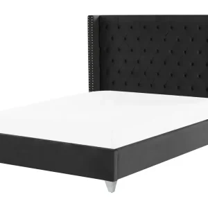Bed Velvet LUBBON 140 x 200 cm (EU Double) Schwarz - HaustierPro