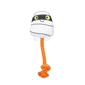Beeztees Halloween Geist mit Seil – Plüsch-Hundespielzeug, 30 x 12 x 6 cm