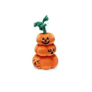 Beeztees Halloween Plüsch-Kürbis mit Seil für Hunde