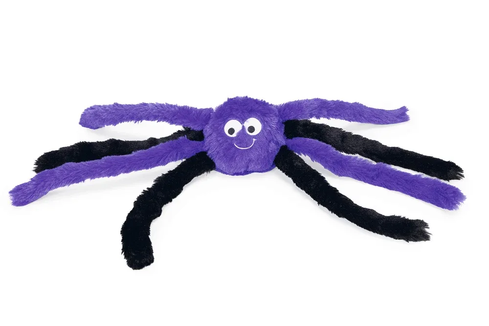 Beeztees Halloween-Spinne Spidy für Hunde aus Plüsch, 36 x 26 x 7 cm