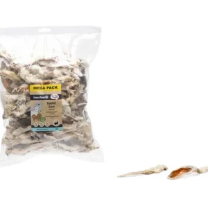 Beeztees Kaninchenohren mit Fell für Hunde – Mega Pack, 1000 g