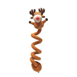 Beeztees Xmas Plüsch-Spirale – Weihnachtsspielzeug für Hunde, 35 cm