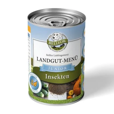 Bellfor Hundefutter Nass mit Insekten für Welpen - Landgut-Menü Junior 400 g