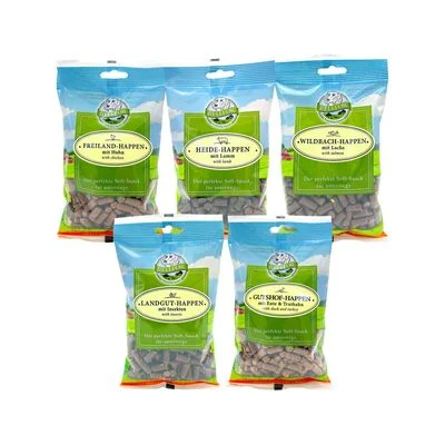 Bellfor Mix 5 Soft-snacks für Hunde - Freiland-Happen + Heide-Happen 1 Stück
