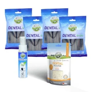 Bellfor Sparset für eine optimale Zahnpflege beim Hund - Dental Pulver 1 Stück