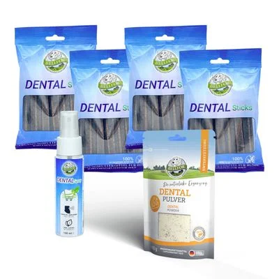 Bellfor Sparset für eine optimale Zahnpflege beim Hund - Dental Pulver 1 Stück
