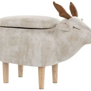 Belüfteter Autositz Tierhocker mit Stauraum elfenbein Rentierform REINDEER - HaustierPro