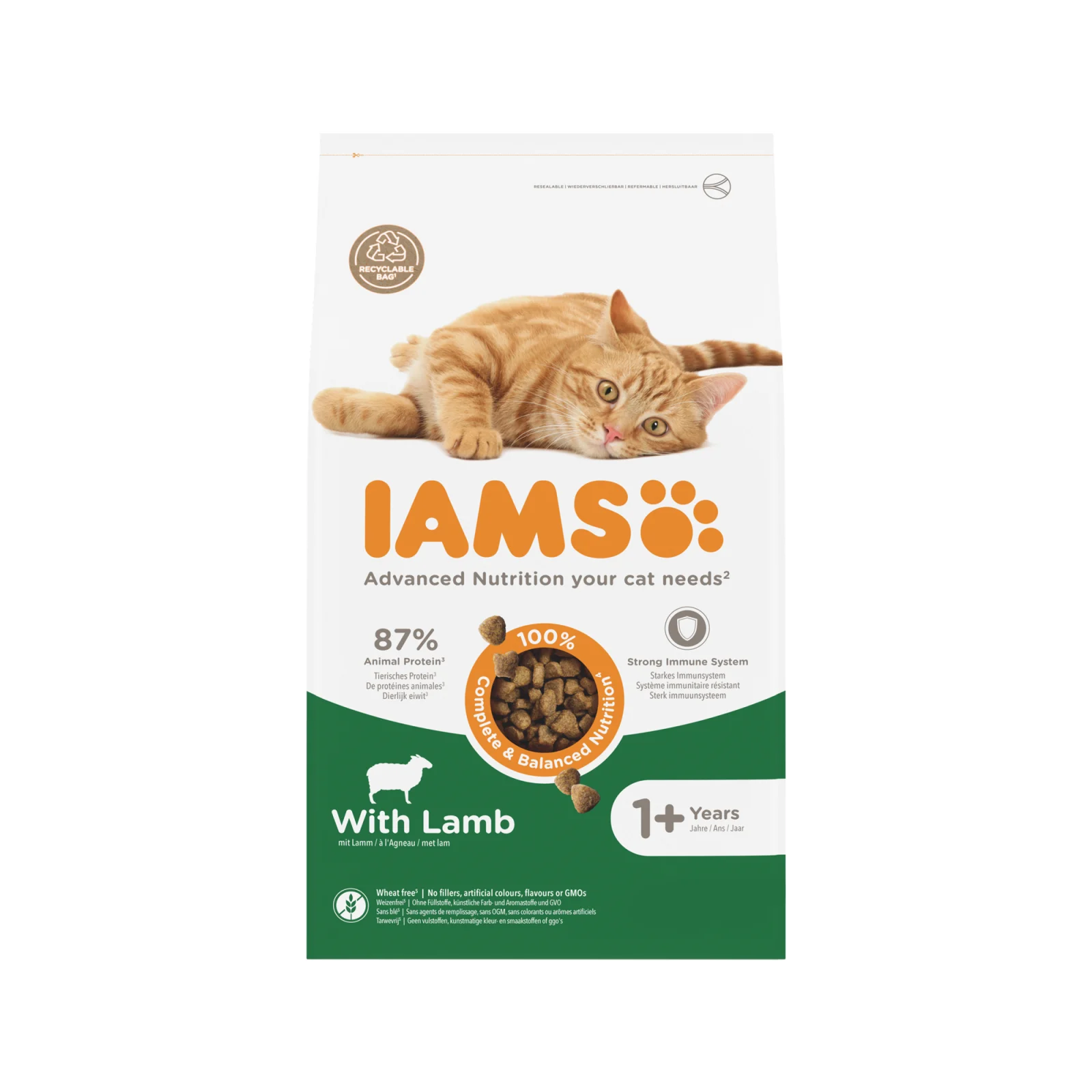 Bestellen Sie IAMS Adult Cat Lamb & Chicken | für ausgewachsene Katzen 1