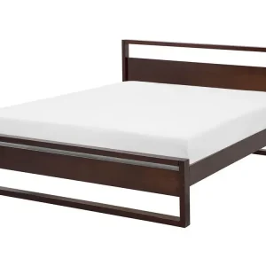 Bett mit Lattenrost Kiefernholz GIULIA 140 x 200 cm Dunkelbraun - HaustierPro