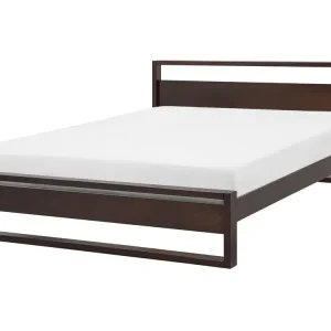 Bett mit Lattenrost Kiefernholz GIULIA 160 x 200 cm Dunkelbraun - HaustierPro