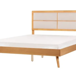 Bett mit Lattenrost POISSY 160 x 200 cm Braune Esche - HaustierPro