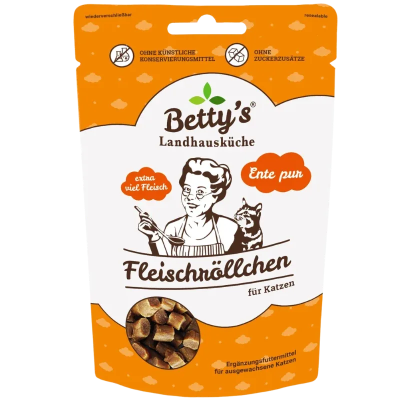 Bettys Landhausküche Cat Snack Fleischröllchen Ente 50 g