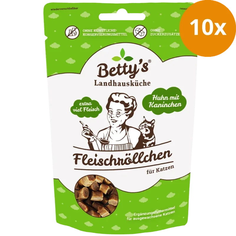 Bettys Landhausküche Cat Snack Fleischröllchen Huhn & Kaninchen 50 g - Image 2