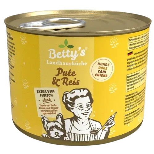 Bettys Landhausküche Hund Dose Pute & Reis 200 g