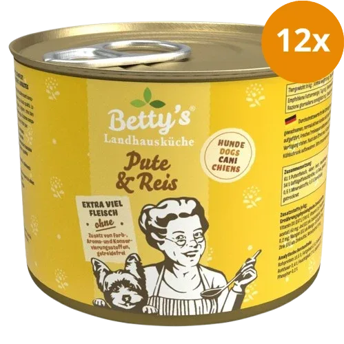 Bettys Landhausküche Hund Dose Pute & Reis 200 g - Image 2
