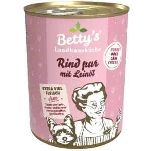 Bettys Landhausküche Hund Dose Rind pur mit Leinöl 400 g