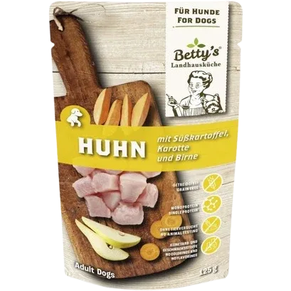 Bettys Landhausküche Hund FB Huhn & Süßkartoffel 125 g