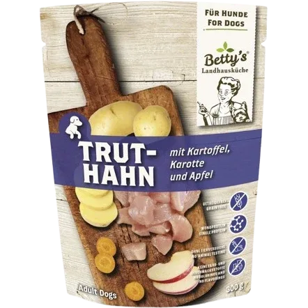 Bettys Landhausküche Hund FB Truthahn mit Kartoffel 300 g