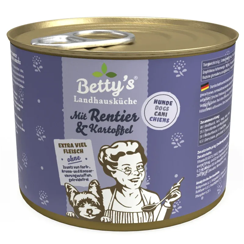 Betty's Landhausküche Hund Rentier & Kartoffel