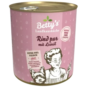 Bettys Landhausküche Hund Rind pur mit Leinöl 800 g