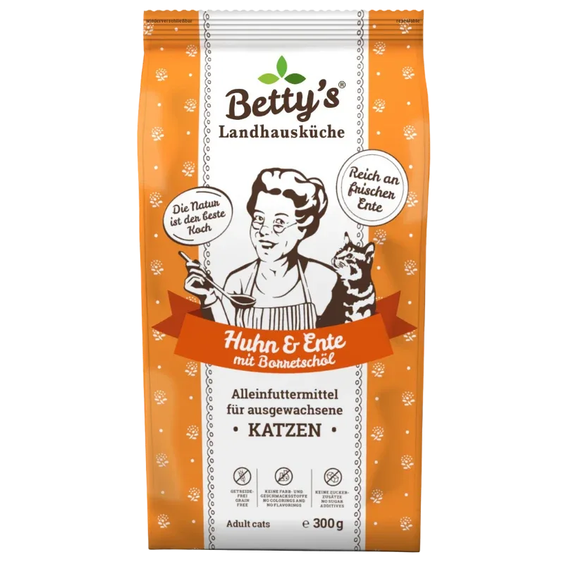 Bettys Landhausküche Katze Adult Trocken Huhn & Ente