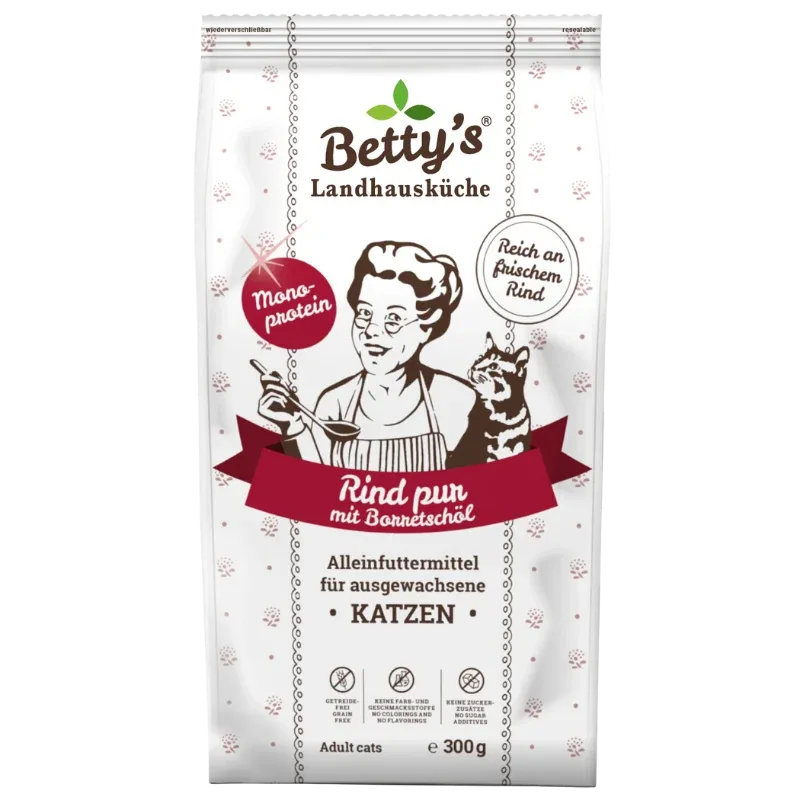 Bettys Landhausküche Katze Adult Trocken Rind pur