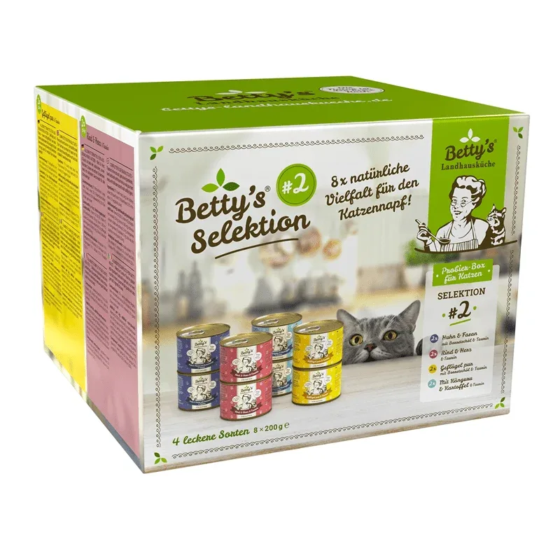Betty's Landhausküche Katze BOX Selektion #2 (8 x 200 g Dosen)