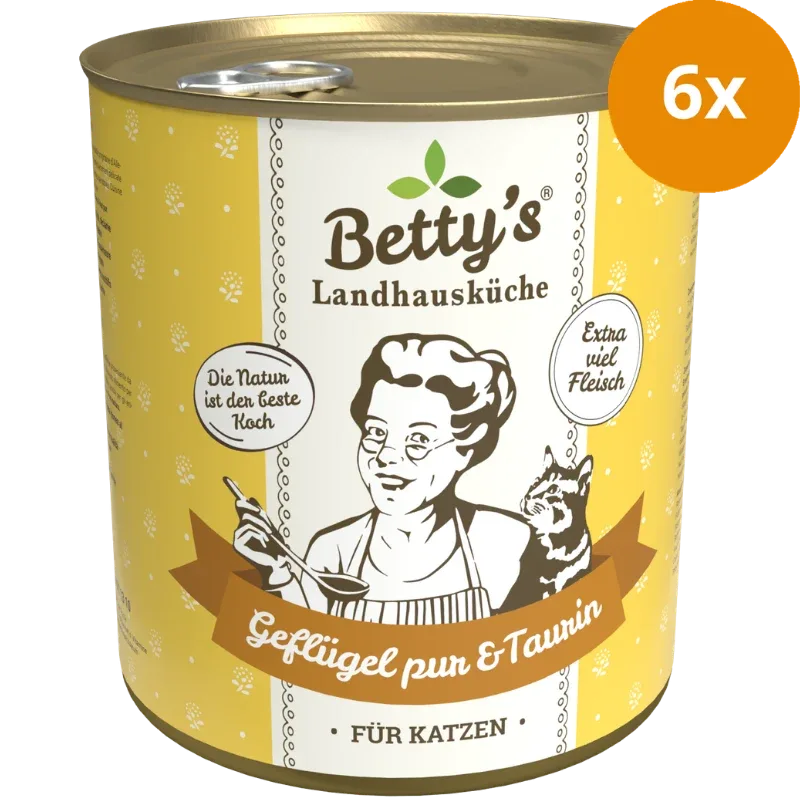 Bettys Landhausküche Katze Dose Geflügel pur 800 g - Image 2