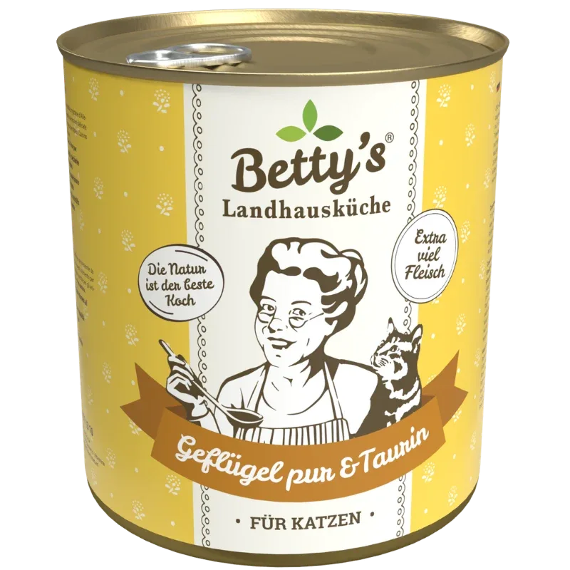 Bettys Landhausküche Katze Dose Geflügel pur 800 g