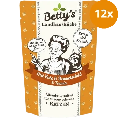 Bettys Landhausküche Katze FB Ente mit Borretschöl 100 g - Image 2